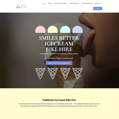 Smiles Better Ice Cream Website